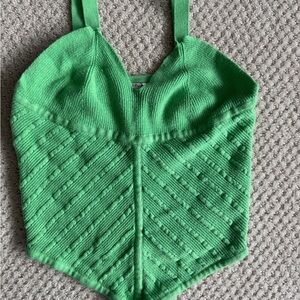 Habitual Girls Vibrant Green Knit Top